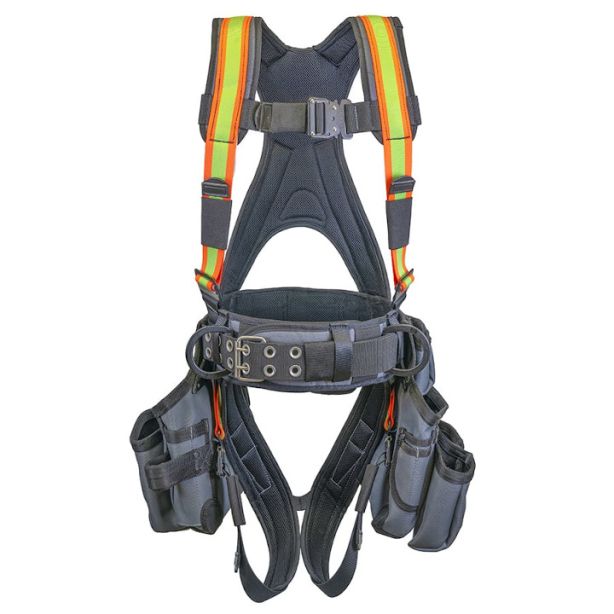 Super Anchor 6151-GHX Deluxe Tool Bag Harness Hi-Viz X-Large