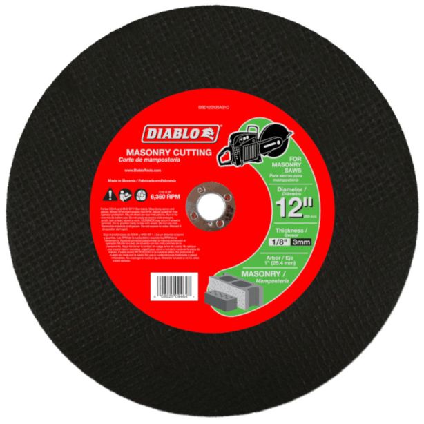 Diablo Hi Speed Masonry Disc 12"x1/8"x1"