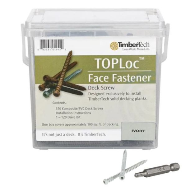 TimberTech TLOC350I TOPLoc Screws For PRO and EDGE 2.5" Ivory 100 sq ft