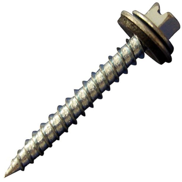 US Aluminum 105WBG Hi Head Hex Screw with Neoprene Washer #10x1-1/2" 100ct