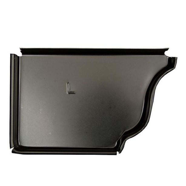 US Aluminum 6LBLACK End Caps Left 6" Black 50ct