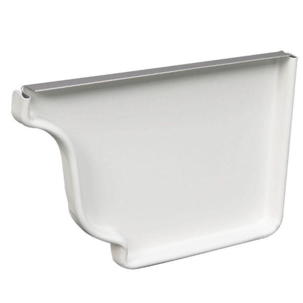 US Aluminum 6R30WHITE End Caps Right 6" 30 White 50ct