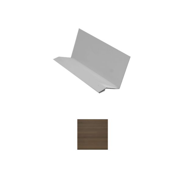Vesta Steel Siding Drip Cap HD3 Woodgrain Aged Walnut 10'