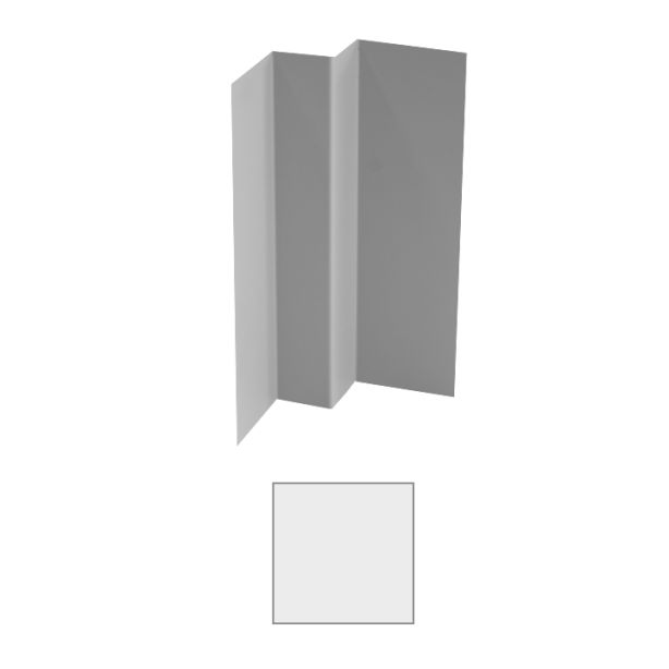 Vesta Steel Siding Inside Corner Block Solid White 10'