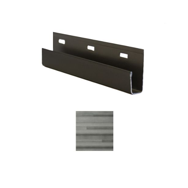 Vesta Steel Siding J Channel HD3 Woodgrain Driftwood 0.5"x12'