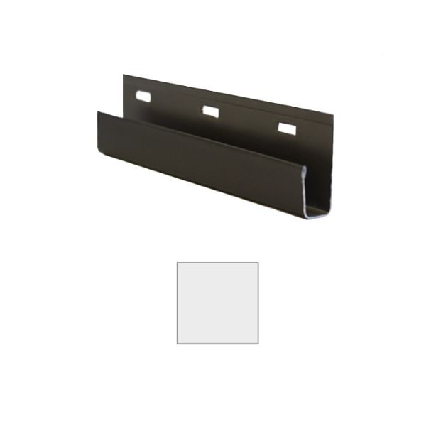 Vesta Steel Siding J Channel Solid White 0.5"x12'