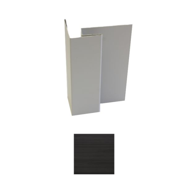Vesta Steel Siding Outside Corner Post HD3 Woodgrain Dark Espresso 10'