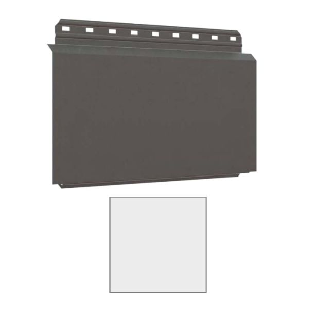 Vesta Steel Siding Plank Solid White 5"x12' 10/carton
