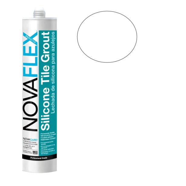 Novaflex 700-164 Silicone Tile Grout Sealant 10.3oz 24/carton White