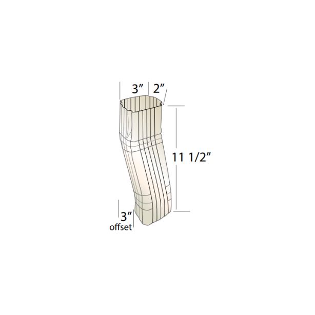 Quality Aluminum AEOFFSET Aluminum A Offset Elbow 2"x3"