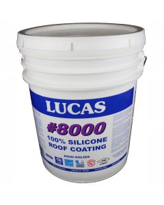 Lucas 8000 100 Percent Silicone Roof Coating Five Gallon White