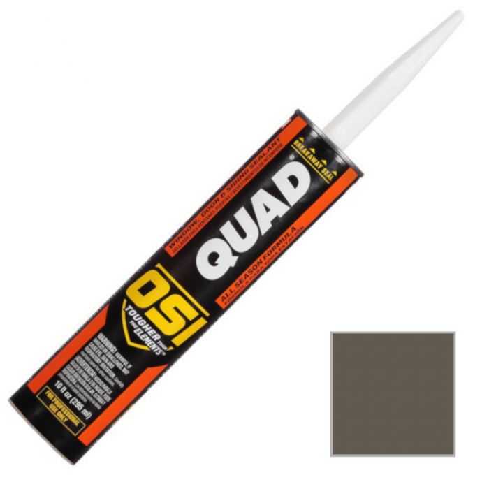OSI Quad Window Door Siding Sealant Caulk 10oz Iron Gray 551