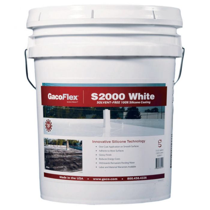 Gaco Flex S2000 Silicone Roof Coating 5 Gallon White