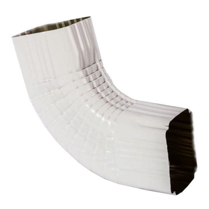 Quality Aluminum B-Bend Elbow 75 Degree 3"x4" White