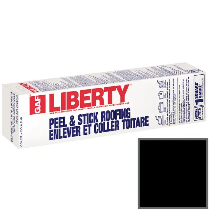 Gaf Liberty Sbs Self Adhering Cap Sheet Black 100 Sq Ft