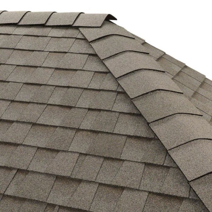 GAF Timbertex 0840330 Ridge Cap Shingles 20 linear ft Fox Hollow Gray